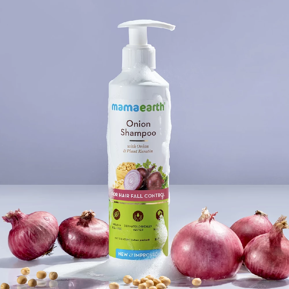 Onion Shampoo with Onion and Plant Keratin for Hair Fall Control, 250 ml-2.webp